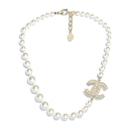 18K CC 100TH ANNIVERSARY Pearl Chain Necklace