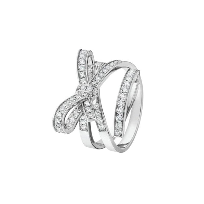 18K CC Diamonds Knot Ring