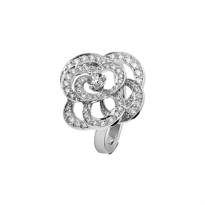 18K CC Fil De Camellia  Ring