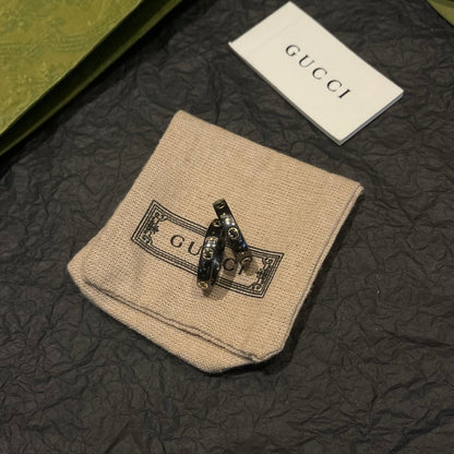 18K GG Icon Black Corundum Ring