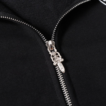 Chrome-Hearts Hoodie - Black Street Style Embroidered Sweatshirt 851