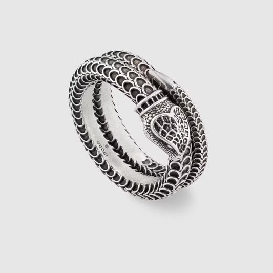 GG Garden Silver Snake Ring