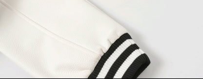 Chrome-Hearts Black White Street Style Baseball Coat 002
