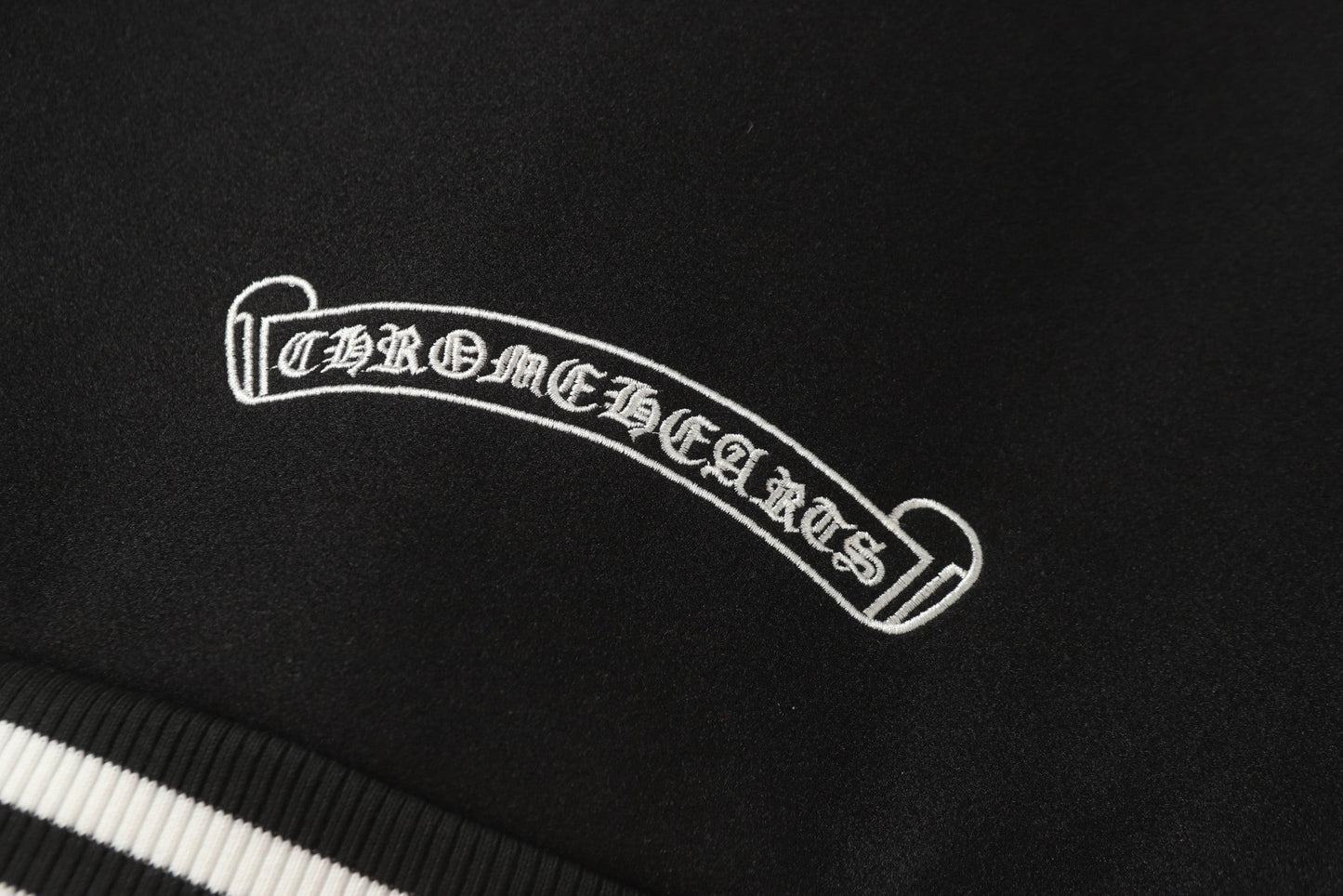 Chrome-Hearts Black White Street Style Baseball Coat 002