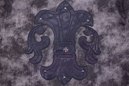 Chrome-Hearts Fleur-de-lis Patch Varsity Jacket - Grey Tie-dye Outerwear A5588