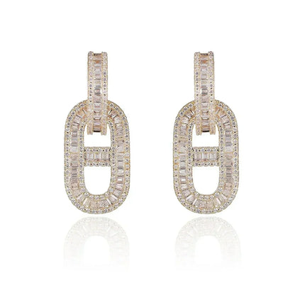 18K Diamonds H Earrings