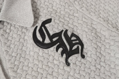 Chrome-Hearts Gothic Cross Knit Cardigan - Black Grey Streetwear Jacket 904