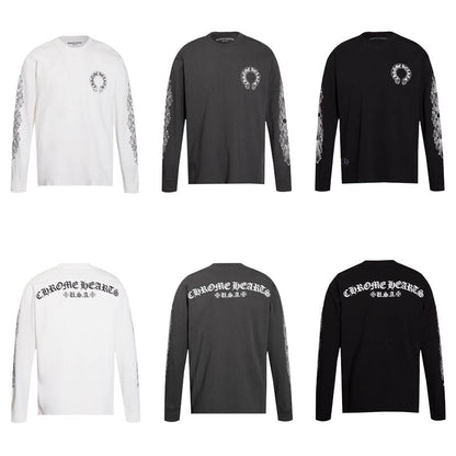 CHROME-HEARTS Men's Long-Sleeve T-shirt Sweatshirt K8005