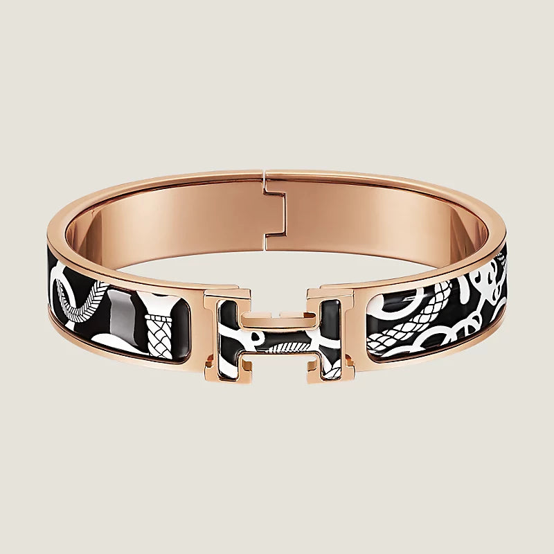 18K Clic H Panoplie Equestre Black Bracelet