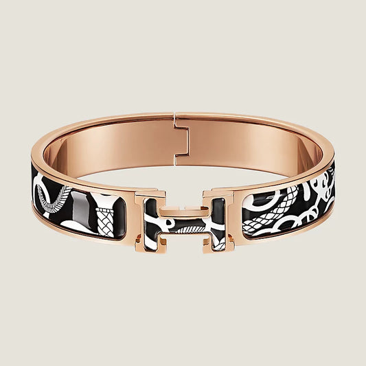 18K Clic H Panoplie Equestre Black Bracelet