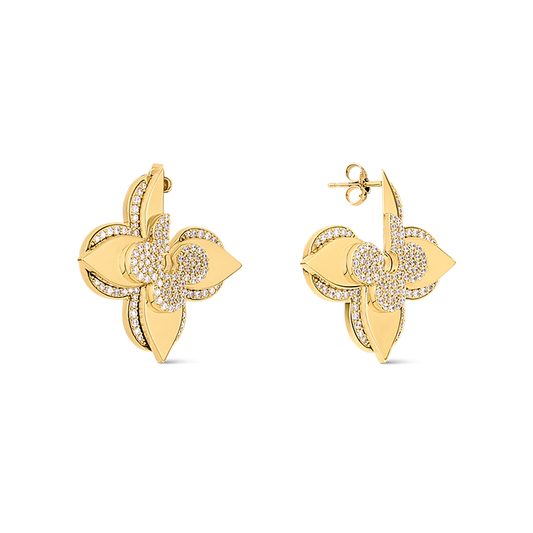 18K Louis Medaillon Earrings