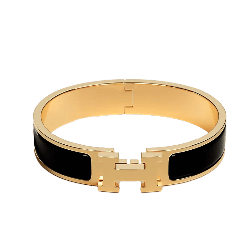 18K Clic H Black Bracelet