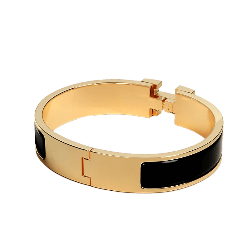 18K Clic H Black Bracelet