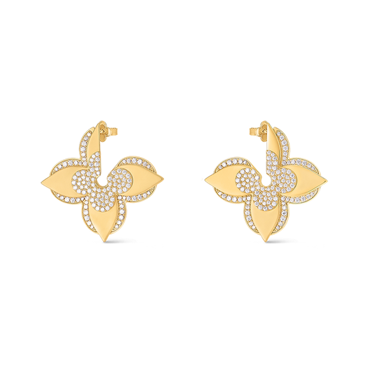18K Louis Medaillon Earrings