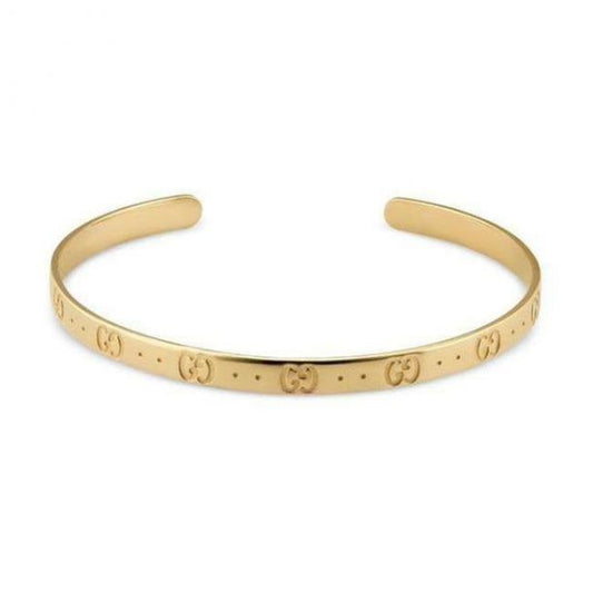 18K Double G Icon Open Cuff Bracelet