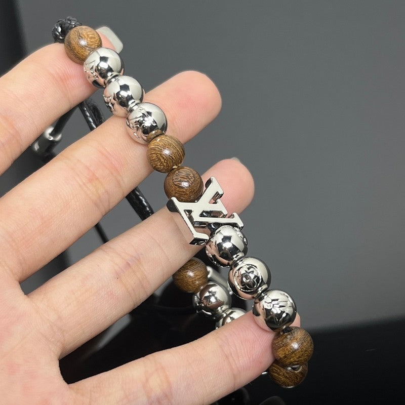 18K Louis Surfin' Brown Beads Bracelet