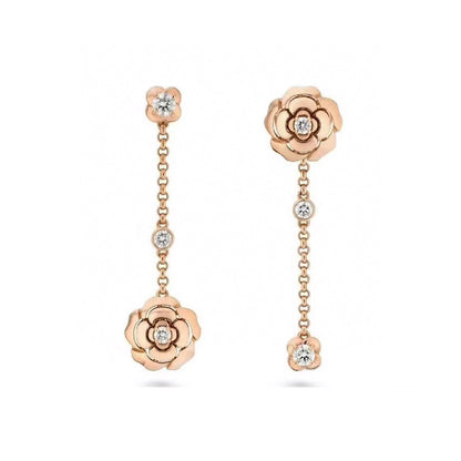 18K CC Camellia Earrings