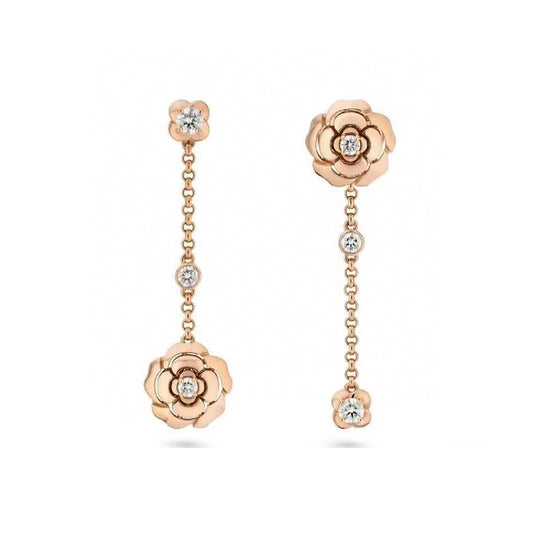 18K CC Camellia Earrings
