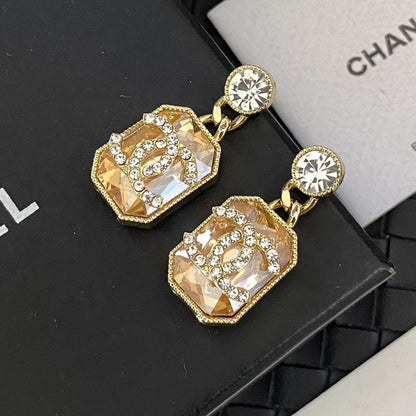 18K CC Crystals Earrings