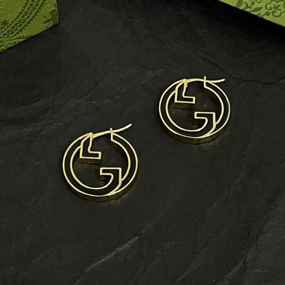 18K GG Color Hollow Earrings