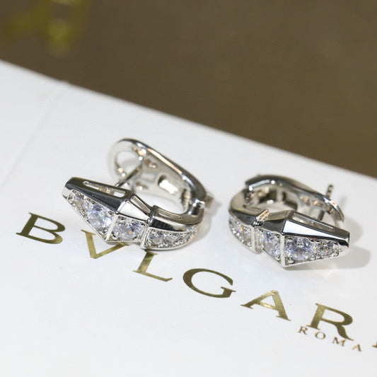 18K BV Serpenti Diamond Earrings