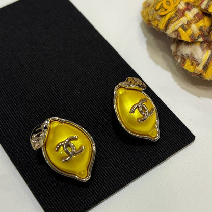 18K CC 26C Lemon Gold Earrings