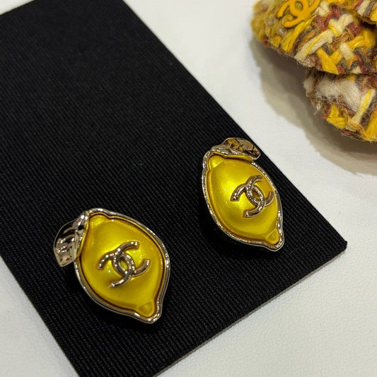 18K CC 26C Lemon Gold Earrings