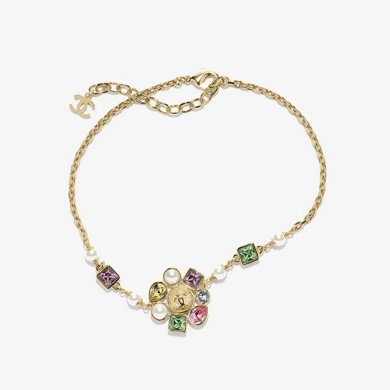 18K CC 26C Color Crystal Choker Necklace
