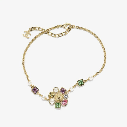 18K CC 26C Color Crystal Choker Necklace