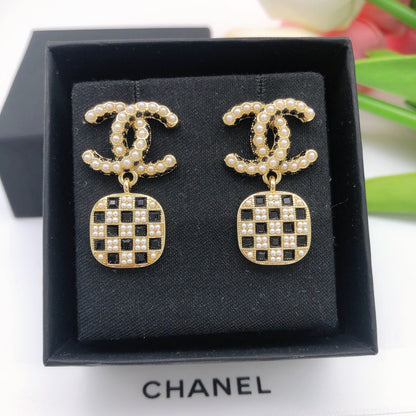 18K CC Chain Earrings