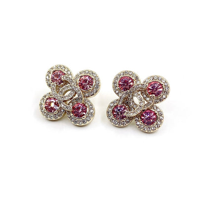 18K CC Pink Diamonds Earrings