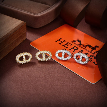 18K Farandole Diamond H Earrings