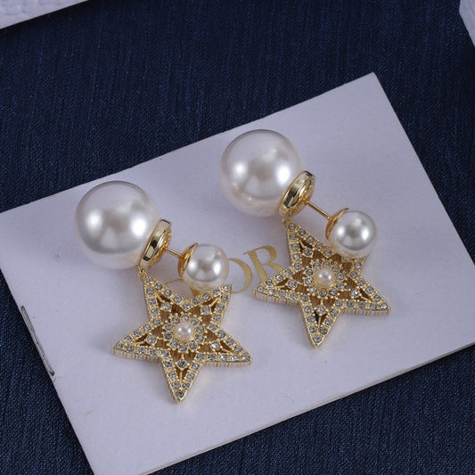 18K CD Tribales Star Diamond Earrings