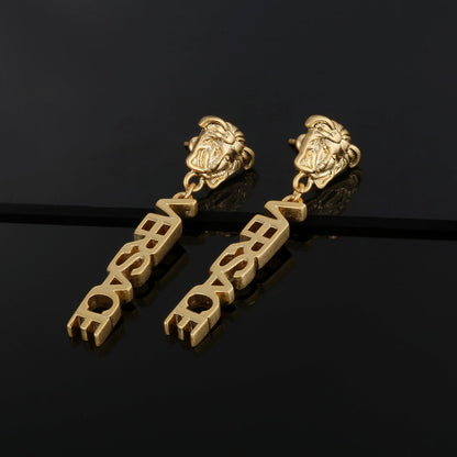 18K Medusa Earrings