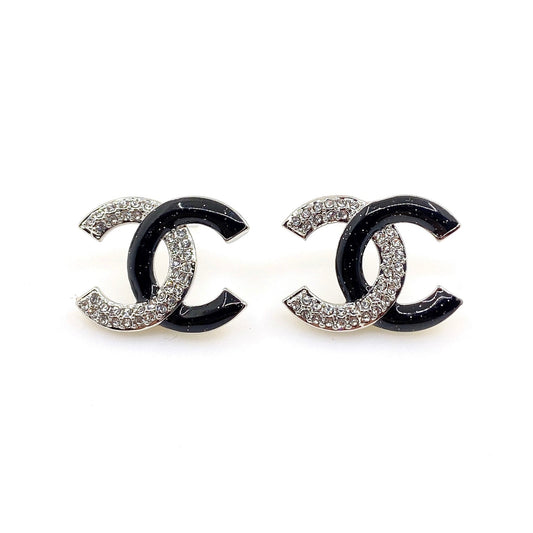 18K CC Black Diamonds Earrings