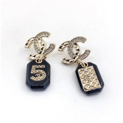 18K CC No.5 Perfume Bottle Earrings