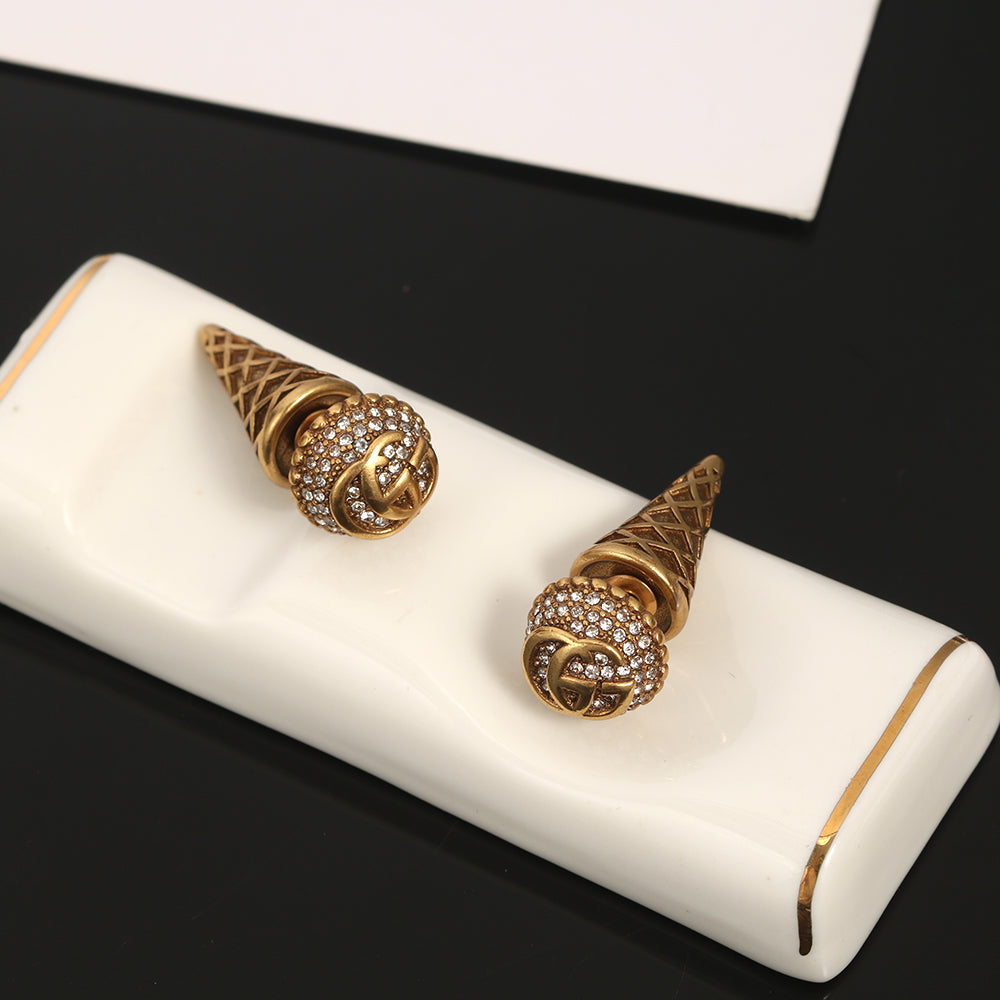 18K Double G Vintage Earrings