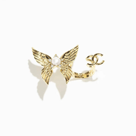 18K CC Butterfly Open Ring