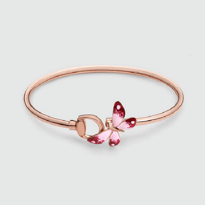 18K Double G Flora Bangle Bracelet