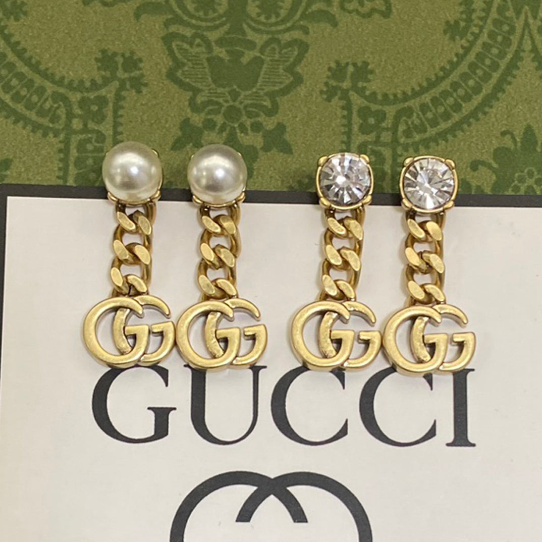 18K Double G Chain Earrings