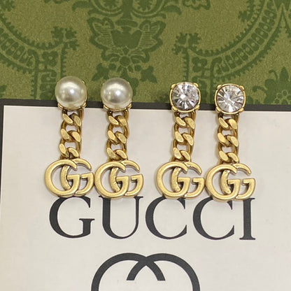 18K Double G Chain Earrings