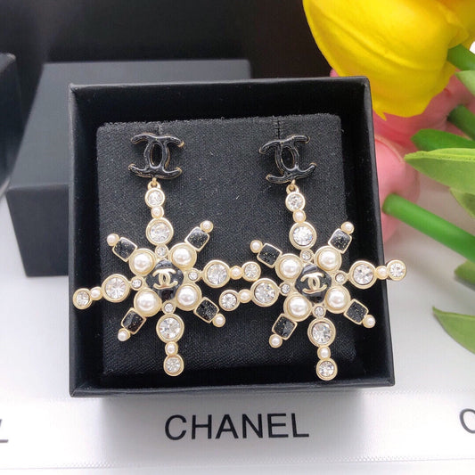18K CC Snow Flowers Earrings