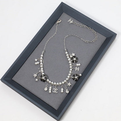 18K CC Camellia Pearl Chain Necklace