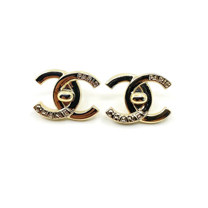 18K CC Gold Earrings