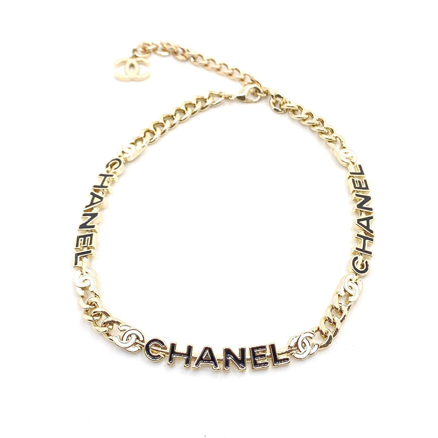 18K CC Chain Choker Necklace