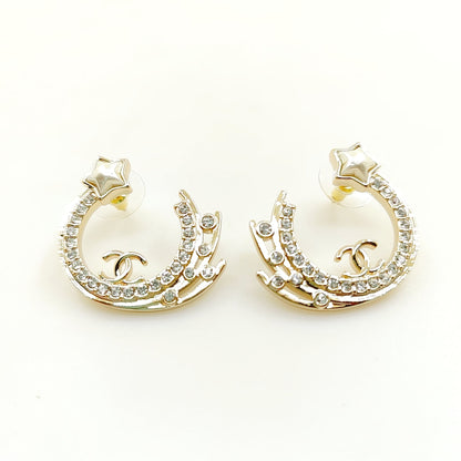 18K CC Crystals Earrings