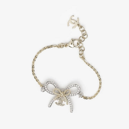 18K CC Bow Tie Chain Bracelet