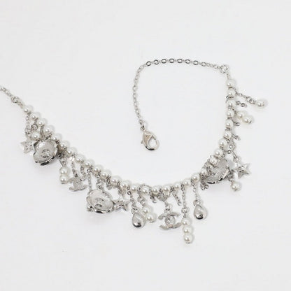 18K CC Camellia Pearl Chain Necklace