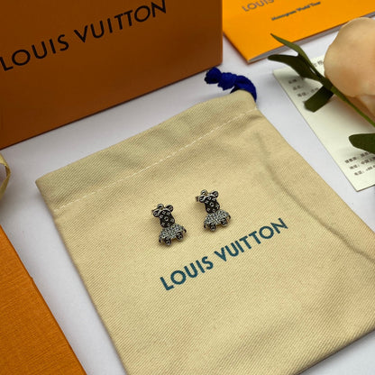 18K Louis Bear Earrings