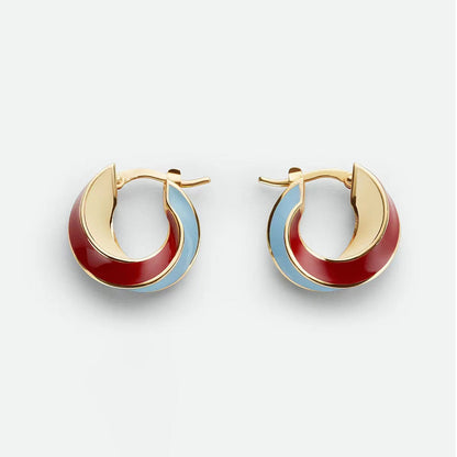 18K BV Twist Hoop Earrings